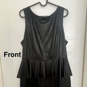 Black Bebe peplum dress extra large